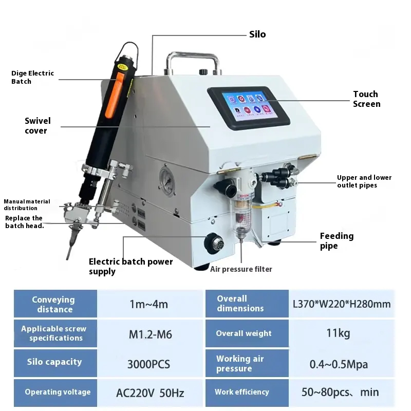 Handheld Automatic Locking Stainless Steel Screw Machine
